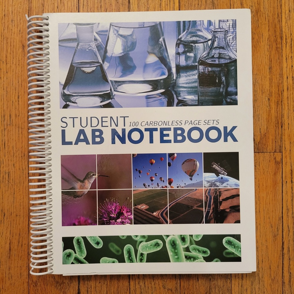 Student Lab Notebook 100 Carbonless Page Sets Spiral Grid Home School College
